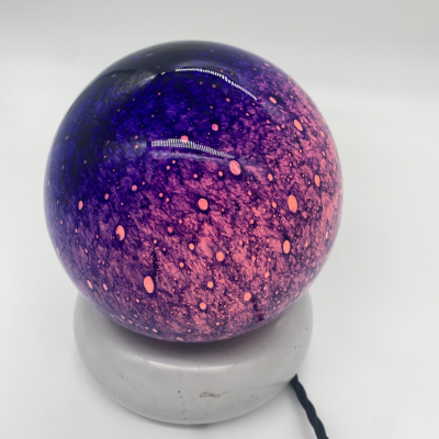  Targetti Sankey Pair of Temptation Glass and Ceramic Table Lamps by Targetti Sankey 1970s