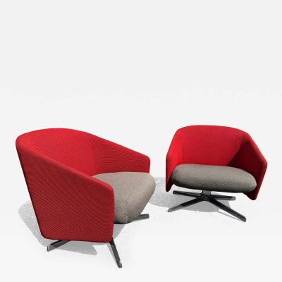  Teknion Pair of Teknion by Steelcase Swivel Cover Chairs sofa also available 