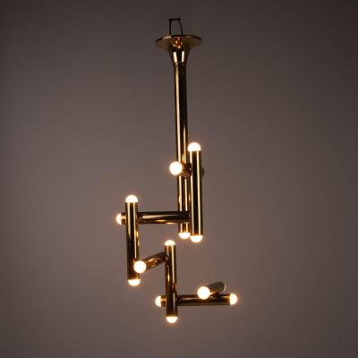  Temde Leuchten Brass hanging light possibly by Temde 1960s