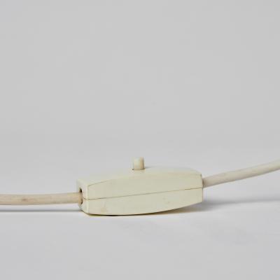 Temde Leuchten Pair of 1960s Max Bill Red White Table Lamps for Temde Leuchten Switzerland