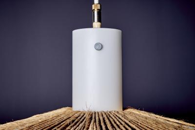  Temde Leuchten Temde Sisal and Teak Pendant Lamp