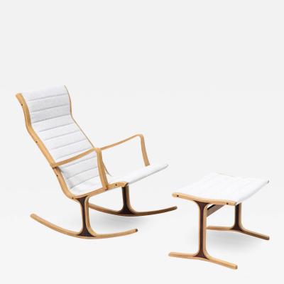  Tendo Mokko Tendo Mokko Heron Oak Lounge Chair with Ottoman