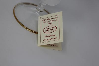  Tessaro Murano Glass Martini Glasses by Tessaro a Pair