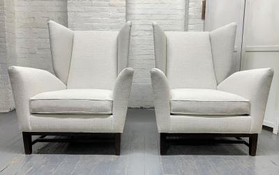  Thayer Coggin 1960s Thayer Coggin Wingback Chairs