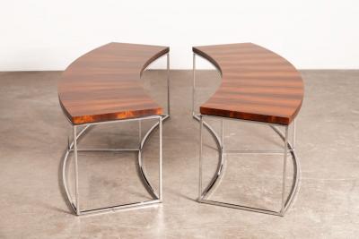  Thayer Coggin 2 Sofa Console Tables in Brazilian Rosewood by Milo Baughman for Thayer Coggin