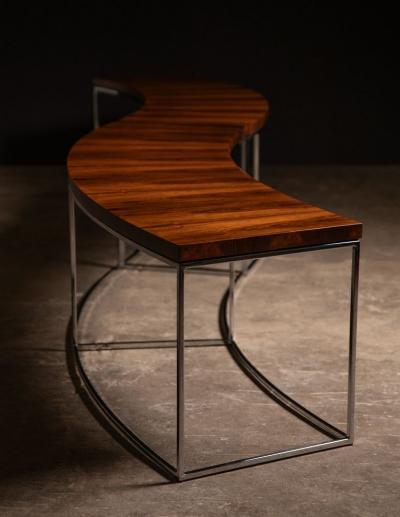  Thayer Coggin 2 Sofa Console Tables in Brazilian Rosewood by Milo Baughman for Thayer Coggin