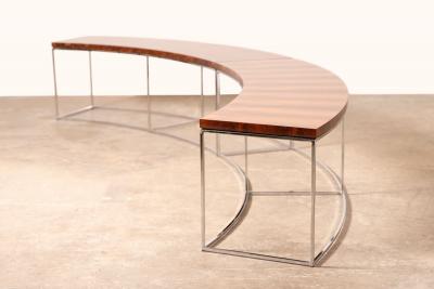  Thayer Coggin 2 Sofa Console Tables in Brazilian Rosewood by Milo Baughman for Thayer Coggin