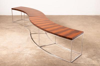  Thayer Coggin 2 Sofa Console Tables in Brazilian Rosewood by Milo Baughman for Thayer Coggin