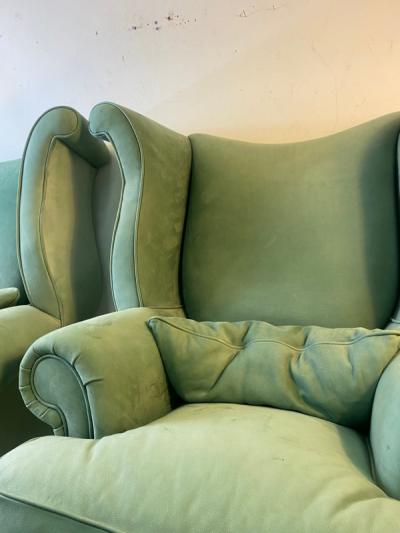  Thayer Coggin MONUMENTAL ADVANT GARDE WING CHAIRS IN THE MANNER OF SALVADOR DALI