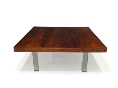  Thayer Coggin Milo Baughman Brazilian Rosewood and Lucite Coffee Table