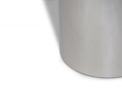  Thayer Coggin Milo Baughman Polished Stainless Steel Chrome Drum Side Table 17 h