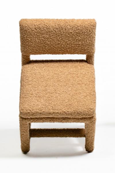  Thayer Coggin Milo Baughman Set of 8 Parsons Dining Chairs in Latte Boucl by Thayer Coggin