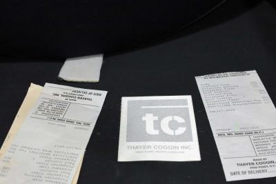  Thayer Coggin Pair of Ransom Culler Leather Swivel Chairs by Thayer Coggin