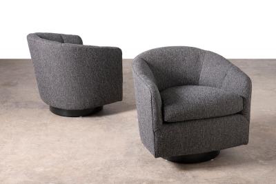 Thayer Coggin Swivel Lounge Chairs by Milo Bauhman for Thayer Coggin