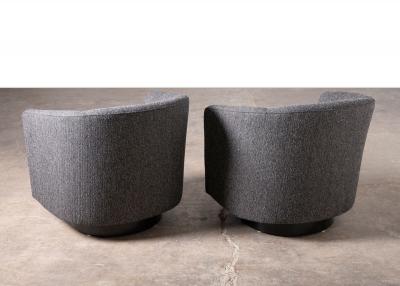 Thayer Coggin Swivel Lounge Chairs by Milo Bauhman for Thayer Coggin