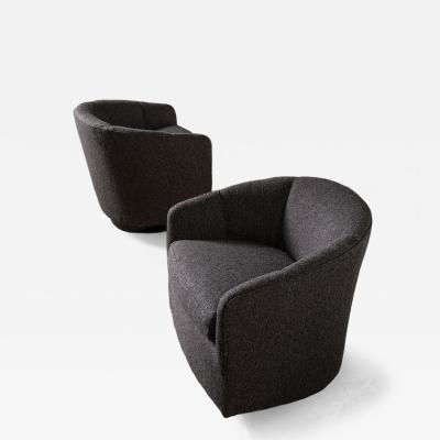  Thayer Coggin Swivel Lounge Chairs by Milo Bauhman for Thayer Coggin
