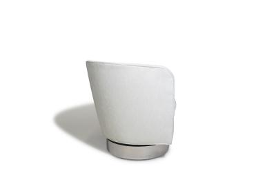  Thayer Coggin Swivel Tilt Chrome Base Lounge Chairs by Milo Baughman for Thayer Coggin