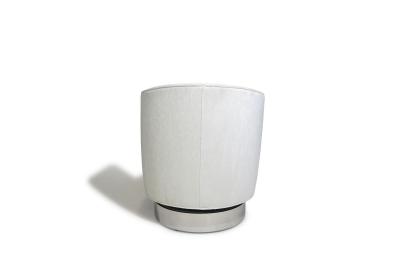  Thayer Coggin Swivel Tilt Chrome Base Lounge Chairs by Milo Baughman for Thayer Coggin