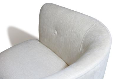  Thayer Coggin Swivel Tilt Chrome Base Lounge Chairs by Milo Baughman for Thayer Coggin