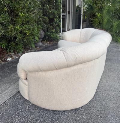  Thayer Coggin Thayer Coggin Curved Channeled Asymmetric Sofa USA 1980s