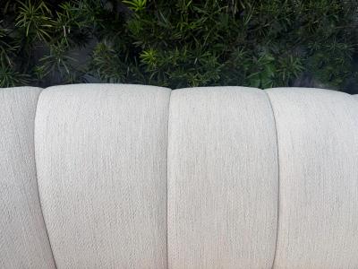  Thayer Coggin Thayer Coggin Curved Channeled Asymmetric Sofa USA 1980s