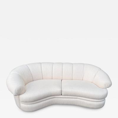  Thayer Coggin Thayer Coggin Curved Channeled Asymmetric Sofa USA 1980s