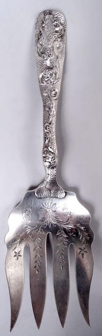  The Duhme Company Duhme American Japonesque Sterling Silver Fish Serving Fork Slice