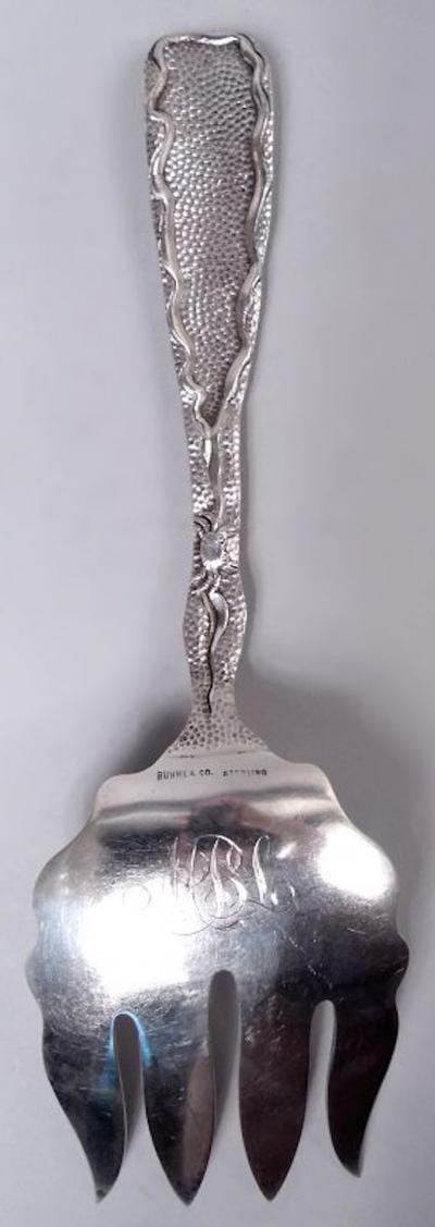  The Duhme Company Duhme American Japonesque Sterling Silver Fish Serving Fork Slice