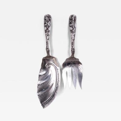  The Duhme Company Duhme American Japonesque Sterling Silver Fish Serving Fork Slice