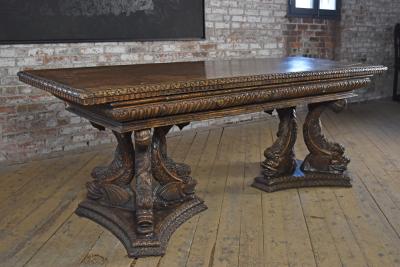  The Fortress Bespoke Glass Ceiling Breaker Italian Renaissance 16th Century Dolphin Desk