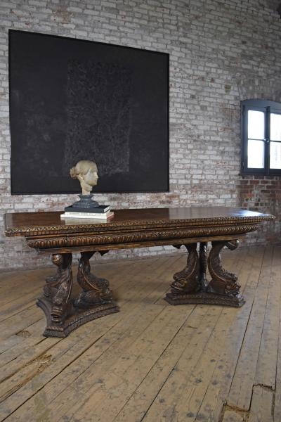  The Fortress Bespoke Glass Ceiling Breaker Italian Renaissance 16th Century Dolphin Desk