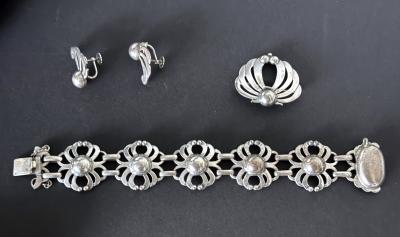  The Kalo Shop Rare Sterling Silver Jewelry Suite by The Kalo Shop