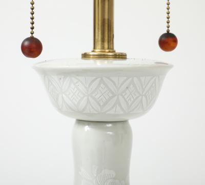  The Marbro Lamp Company 1950s Large Porcelain And Brass Table Lamps By Marbro Lamp Company