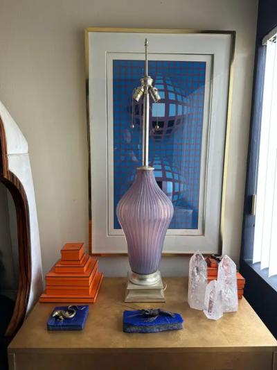  The Marbro Lamp Company Large Murano Glass Lamp by Marbro