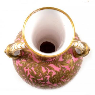  The Royal Crown Derby Porcelain Co 1877 Pink Vase Crown Derby Porcelain