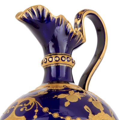  The Royal Crown Derby Porcelain Co Royal Crown Derby Neoclassical Cobalt Ground and Gilt Porcelain Ewer