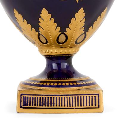  The Royal Crown Derby Porcelain Co Royal Crown Derby Neoclassical Cobalt Ground and Gilt Porcelain Ewer