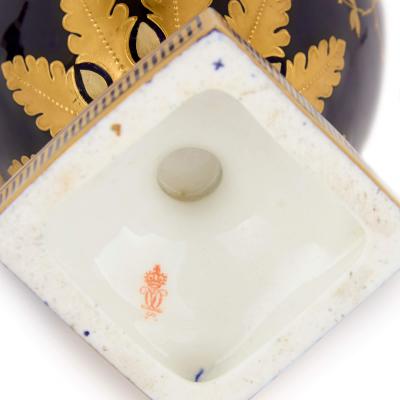  The Royal Crown Derby Porcelain Co Royal Crown Derby Neoclassical Cobalt Ground and Gilt Porcelain Ewer