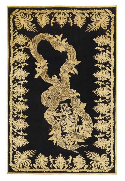  The Rug Company Alexander McQueen Military Brocade Wool Silk Rug 8x10