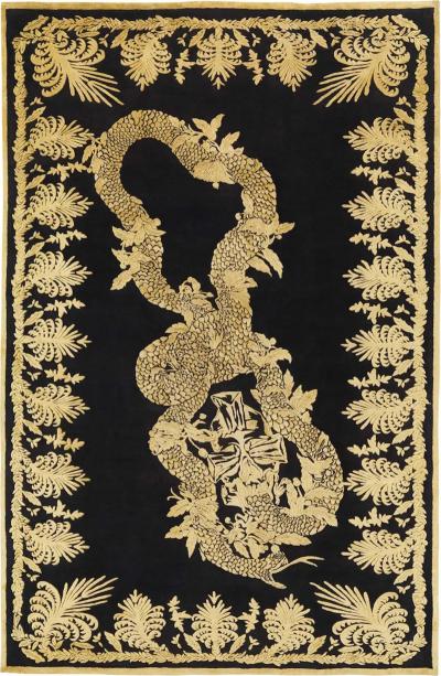  The Rug Company Alexander McQueen Military Brocade Wool Silk Rug 8x10