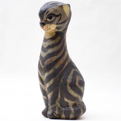 Thelma Frazier Winter Ceramic Sculpture Cat 1955 USA