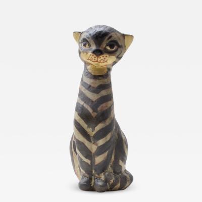  Thelma Frazier Winter Ceramic Sculpture Cat 1955 USA