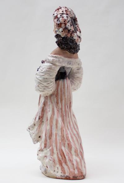  Thelma Frazier Winter Ceramic Sculpture Woman in dress 1955 USA