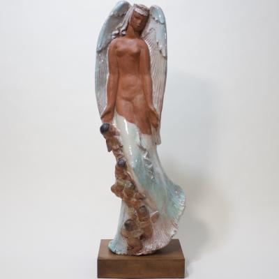  Thelma Frazier Winter Ceramic Sculpture by Thelma Frazier Winter Angel 