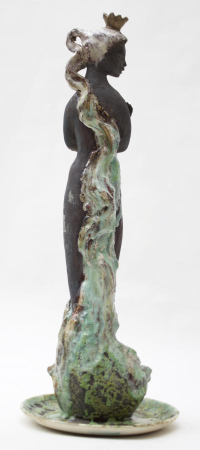  Thelma Frazier Winter Ceramic Sculpture by Thelma Frazier Winter Lady in Crown 