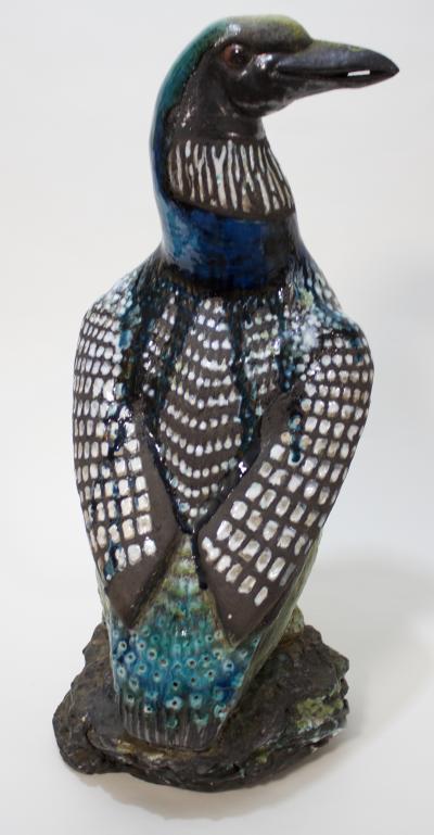  Thelma Frazier Winter Ceramic Sculpture by Thelma Frazier Winter Loon 