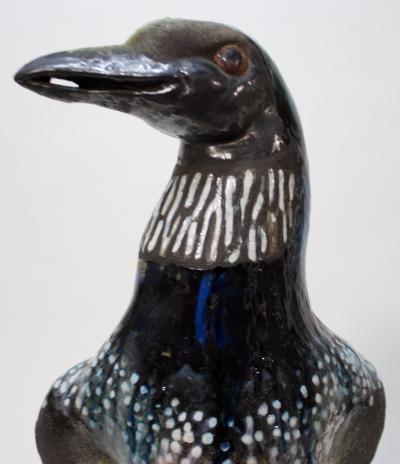  Thelma Frazier Winter Ceramic Sculpture by Thelma Frazier Winter Loon 