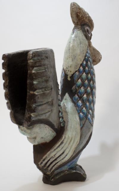  Thelma Frazier Winter Ceramic Sculpture by Thelma Frazier Winter Rooster 