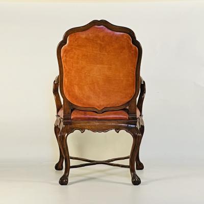  Therien Studio Workshops Pair of Large Venetian Walnut Armchairs by Therien Studio Workshops