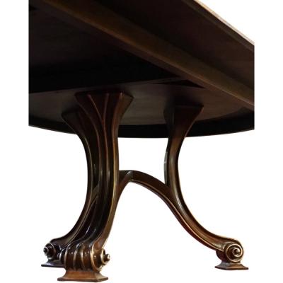  Therien Studio Workshops Therien Studios Workshops for Dessin Fournir Double Pedestal Volute Dining Table